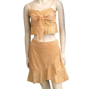 Animal print tank top with matching skirt